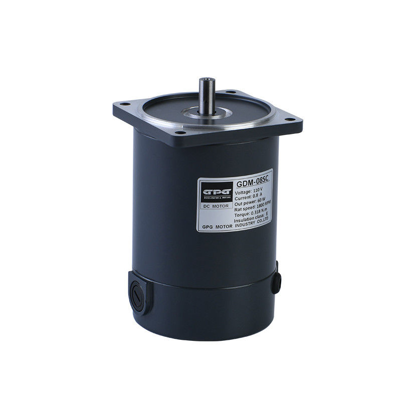 80mm বৈদ্যুতিক Dc মোটর 12v 30w Dc মোটর রাউন্ড শ্যাফট কী শ্যাফট